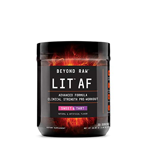 BEYOND RAW LIT AF | Advanced Formula Clinical Strength Pre-Workout Powder | Contains BEYOND RAWUS supplements