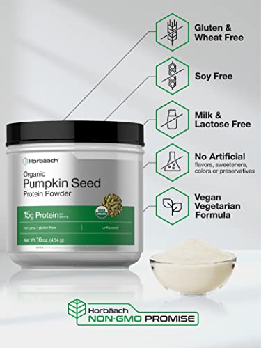 Pumpkin Seed Protein Powder Organic | 16 oz | Vegetarian, Gluten Free, and Non-GMO HorbäachUS supplements