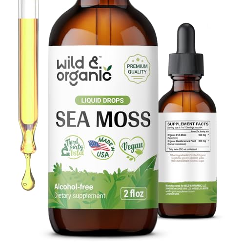 Sea Moss - Organic Sea Moss Liquid Drops - Irish Sea Moss Supplement - Seamoss Wild & OrganicUS supplements