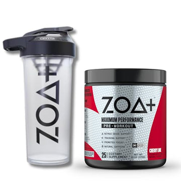 ZOA+ Pre-Workout Powder & Shaker Bottle Bundle, Cherry Limeade ZOAAu supplements