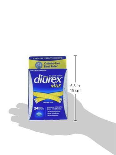 Diurex Max Water Pills - Maximum Strength Caffeine Free Diuretic - Relieve Water Bloat - 24 Count DiurexAu supplements