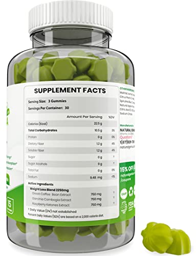 Fat Burning Gummies Pure Extract Garcinia Cambogia, Green Coffee, Raspberry Ketones NATURALGENIUSUS supplements