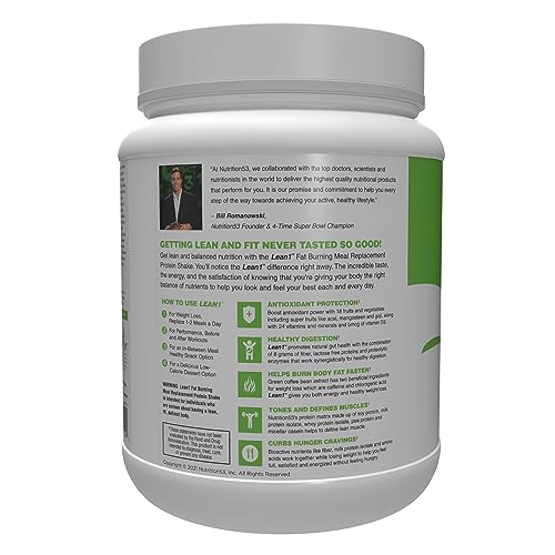 Lean1 Strawberry, 15 Serving tub, Fat Burning Meal Replacement by Nutrition53 N53US supplements