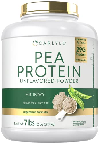 Carlyle Pea Protein Powder with BCAA'S 7lb | Unflavored | 29G Protein | Non-GMO, Gluten CarlyleUS supplements
