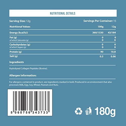 Warrior Collagen Peptides - Collagen Powder - 180g - Made from Premium Bovine Hydrolysed Collagen WarriorAu supplements