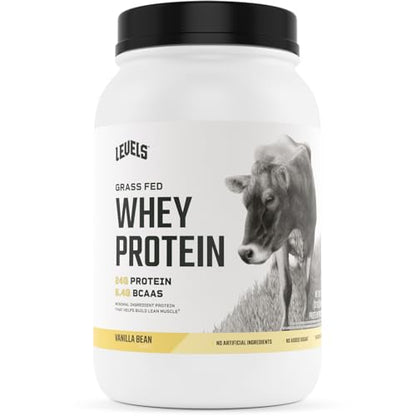 Levels Grass Fed 100% Whey Protein, No Hormones, Vanilla Bean, 2LB Levels NutritionUS supplements