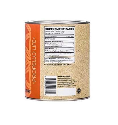 Propello Life Pre-Workout Drink Mix, West Coast Citrus, 450g Propello LifeUS supplements