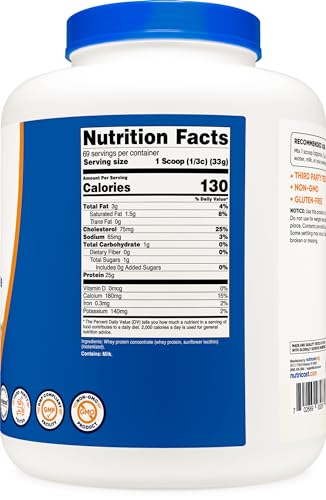Nutricost Whey Protein Powder, Unflavored, 5 pounds - from Whey Protein Concentrate NutricostUS supplements