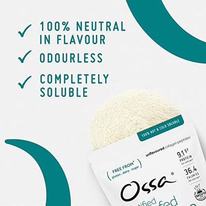 Ossa Certified Grassfed Collagen Peptides Powder-Supplement for Joint, Gut, Hair, Skin & Nails OssaUS supplements