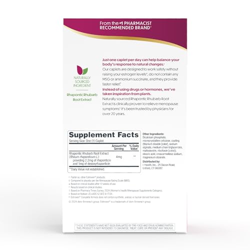 Estroven Complete Multi-Symptom Menopause Supplement for Women, 28 Ct., Clinically Proven Ingredient Provide Menopause Relief & Night Sweats & Hot Flash Relief* Drug-Free & Non-GMO EstrovenAu supplements