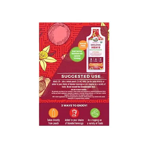 MaryRuth Organics Multivitamin for Men | USDA Organic | Sugar Free Mens Multivitamin Liposomal | Liquid Vitamins for Men | MARYRUTH'SAu supplements
