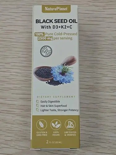 NaturePlanet Organic Soursop Bitters and Black Seed Oil Drops Bundles with Vitamins D3, K2, B6, C | NaturePlanetAu supplements