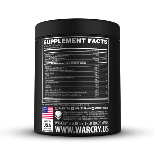 WARCRY Pre-Workout Powder - Ultra Energy, Strength, Clear Focus & Pumps with Nitrosigine WARCRYAu supplements