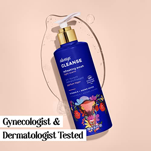 Always Cleanse Feminine Intimate Wash For Women, Ph Balanced For Skin, Lightly Scented AlwaysAu supplements