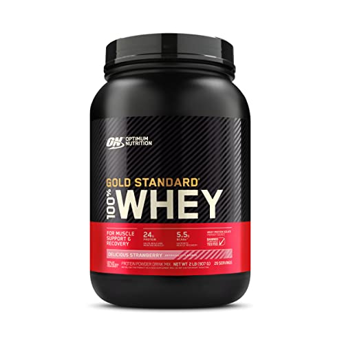 Optimum Nutrition Gold Standard 100% Whey Protein Powder, Delicious Strawberry Optimum NutritionUS supplements