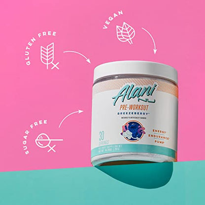 Alani Nu Breezeberry Pre Workout and BCAA Hawaiian Shaved Ice Post Workout Powder Alani NuUS supplements