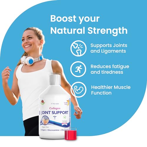 Swedish Nutra Joint Support Collagen - Pack of 500ml, 33 Day Supply | Berry Flavour | with Vitmain C & Glucosamine Swedish NutraAu supplements