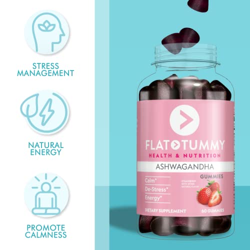 Flat Tummy Tea Ashwagandha Gummies (60 Count) feat. Lemon Balm - Destress,Calm Flat Tummy TeaAu supplements