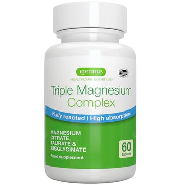 Advanced Triple Magnesium Complex, 2000mg Glycinate, Citrate & Taurate, Clean Label Igennus Healthcare NutritionUS supplements