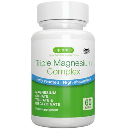 Advanced Triple Magnesium Complex, 2000mg Glycinate, Citrate & Taurate, Clean Label Igennus Healthcare NutritionUS supplements