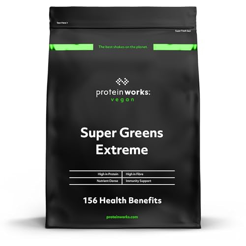Protein Works Super Greens Extreme Powder , 156 Health Benefits , 41 Active Ingredients , Vegan Protein WorksAu supplements
