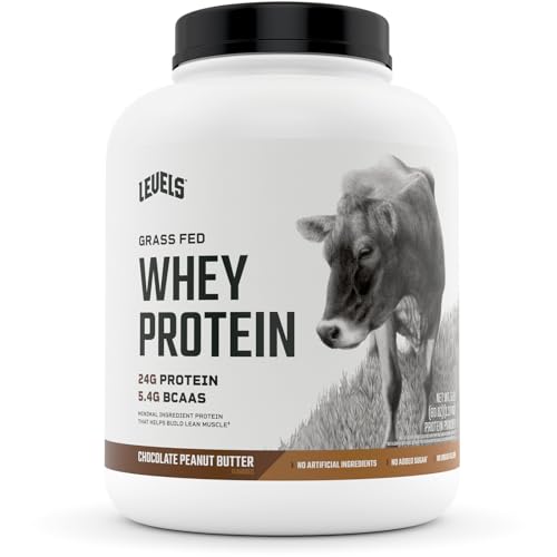 Levels Grass Fed 100% Whey Protein, No GMOs, Chocolate Peanut Butter, 5LB Levels NutritionUS supplements