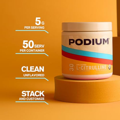 Podium Nutrition, Solos | L-Citrulline, 30 Servings, Unflavored, Boost Athletic Performance Podium NutritionUS supplements