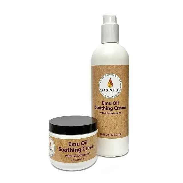 Country Divine Emu Oil Soothing Cream with Glucosamine 4oz. Jar GenericAu supplements
