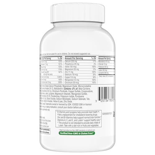 Centrum Minis Silver Multivitamin for Adults 50 Plus, Multimineral Supplement, Vitamin D3, B-Vitamins, Gluten Free, Non-GMO Ingredients CentrumAu supplements