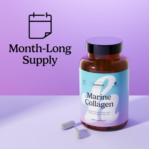 Humanz Collagen Capsules - Marine Collagen with Vitamin C - Collagen Supplements for Women & Men HumanzUS supplements