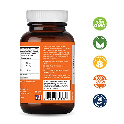 Real-Zymes™ KETO Digestive Enzymes Supplement with Probiotics for Better Digestion PURE ESSENCE LABSAu supplements