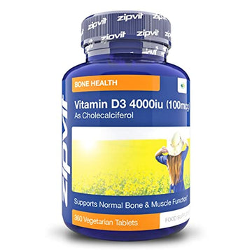 Vitamin D 4000iu 360 Micro Tablets. Vegetarian Society Approved. 12 Months Supply ZipvitUS supplements
