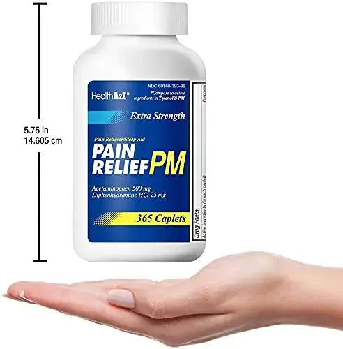 HealthA2Z® Extra Strength Pain Relief PM| Acetaminophen 500mg | Diphenhydramine 25mg | Pain Reliever & Nighttime Sleep Aid | (365 Count (Pack of 1)) HealthA2ZAu supplements
