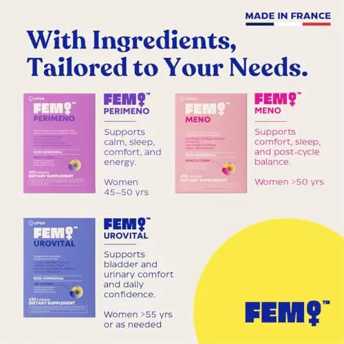 FEM Urovital Bladder Control Supplements - Overactive Bladder, Leakage & Urgency Relief - Non-Hormonal Urinary Tract Health Support for Women - 30 Capsules UpsaAu supplements