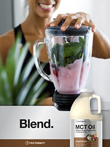 MCT Oil 64 oz | 100% Pure | Blends with Coffee, Tea, Juice and Liquids | Value Size Unflavo HorbäachAu supplements