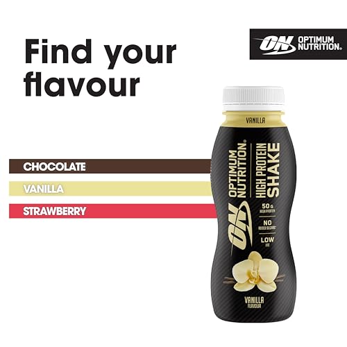 Optimum Nutrition High Protein Shake Bottles, Ready To Drink Healthy Snacks, No added Optimum NutritionUS supplements