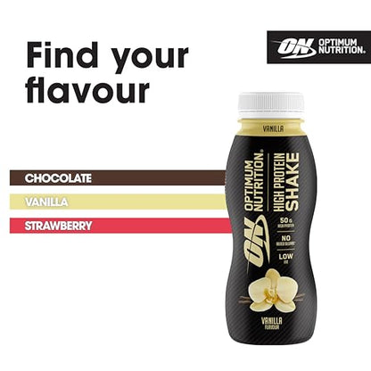 Optimum Nutrition High Protein Shake Bottles, Ready To Drink Healthy Snacks, No added Optimum NutritionUS supplements