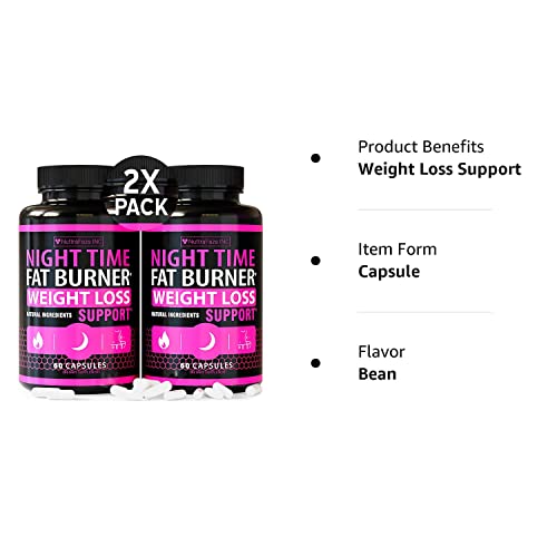 (2 Pack) Night Time Weight Loss Pills for Women Belly Fat Burner for Women NuttraFaza INCUS supplements