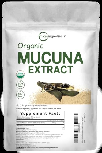 Micro Ingredients Organic Mucuna Pruriens Extract Powder,1 Pound (908 Servings) Micro IngredientsAu supplements