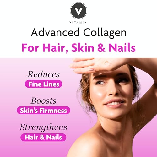 Premium Collagen Supplements for Women - High Strength Marine Collagen with Hyaluronic Acid, Biotin, Vitamin C & E V VitaminiAu supplements