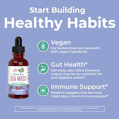 MaryRuth's Irish Sea Moss Liquid Drops | Sugar Free | SeaMoss for Gut Health and Immune MaryRuth OrganicsUS supplements