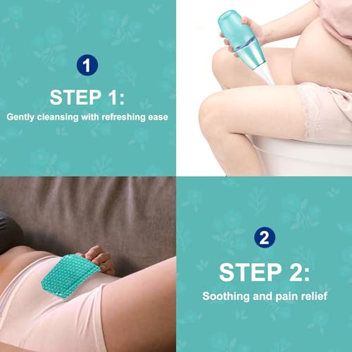 Peri Bottle Postpartum Portable Bidet - Perineal Bottle with 1 Ice Pack, Upside Down Squirt Bottle TheGreenAu supplements