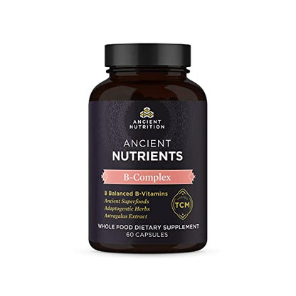 Ancient Nutrition Vitamin B Complex Supplement, 8 Balanced B-Vitamins, Supports Healthy Ancient NutritionUS supplements