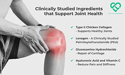 Love Life Supplements Joint Support with Levagen® (Palmitoylethanolamide) + UC-II® LOVE LIFE SUPPLEMENTSUS supplements