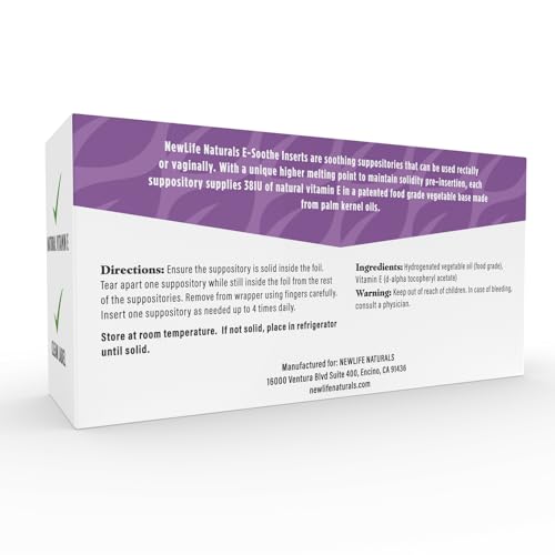 NewLife Naturals Vitamin E Suppositories 38IU - Vaginal Dryness Irritation Menopause Support NewLife NaturalsAu supplements