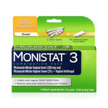 Monistat 3-Day Yeast Infection Treatment | Ovules + Itch Cream MonistatAu supplements