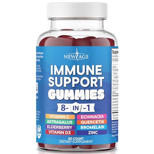 NEW AGE 8 in 1 Immune Support Booster Supplement with Elderberry, Vitamin C NEW AGEUS supplements