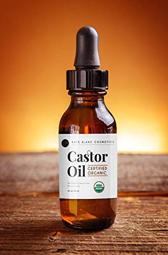 Kate Blanc Cosmetics Organic Castor Oil (4oz). 100% Pure, Cold Pressed, Hexane Free in a Glass Bottle Kate Blanc CosmeticsAu supplements