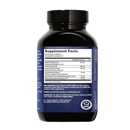 HUM Mighty Night Nighttime Sleep Supplement for Skin Care, CoQ10, Valerian Root & Ferulic Acid to Support Cell Turnover, Skin Vitamins for Women and Men, Overnight Beauty Vitamins, 60 Vegan Softgels HUMUS supplements