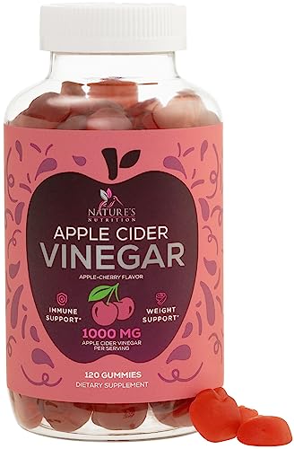 Vegan Apple Cider Vinegar Gummies | Max Strength 1000mg | Gelatin-Free, Vegan, Non-GMO Nature's NutritionUS supplements